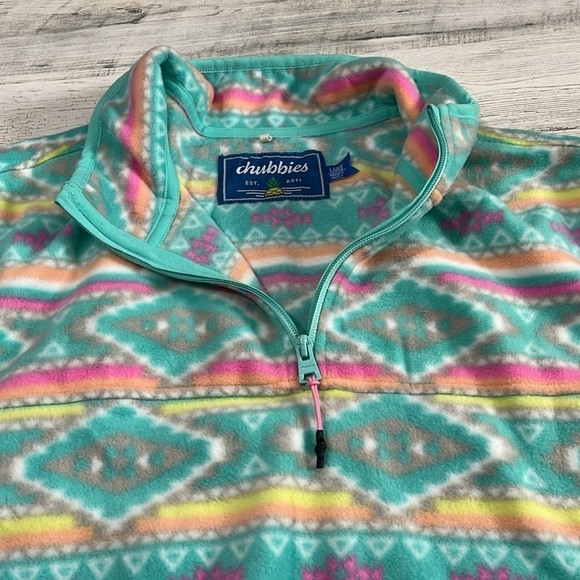 Chubbies Recycled Flame Commander 1/4 Zip Sweatshirt Size Large - Picture 9 of 14